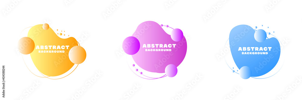set of minimal liquid graphic elements. Gradient abstract banners with flowing fluid shapes. Template for logo design, flyer or presentation set of minimal liquid graphic elements. Gradient abstract banners with flowing fluid shapes. Template for logo design, flyer or presentation