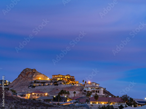 Photography Beautiful afterglow, clouds and some residence building at Henderson