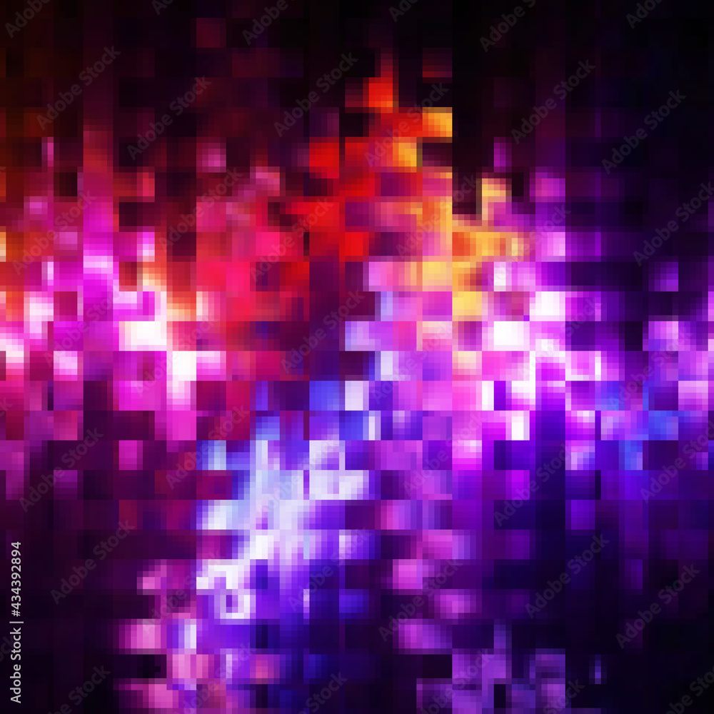 Abstract background with bright shapes and blocks.