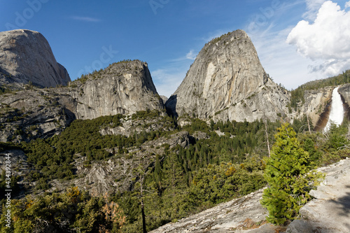 Waterfall view point at Yosemite National Park  CA  USA