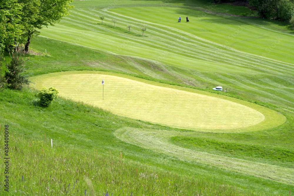 9 hole golf course at City of Zurich at Springtime. Photo taken May 18th, 2021, Zurich, Switzerland.