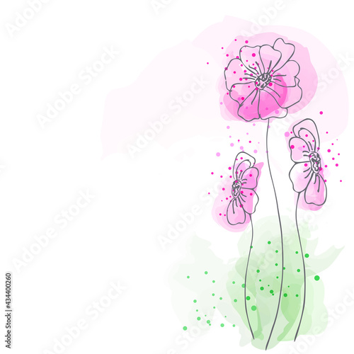 vector background with flowers
