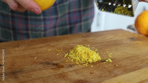 Peel From Unwaxed Orange And A Grater photo