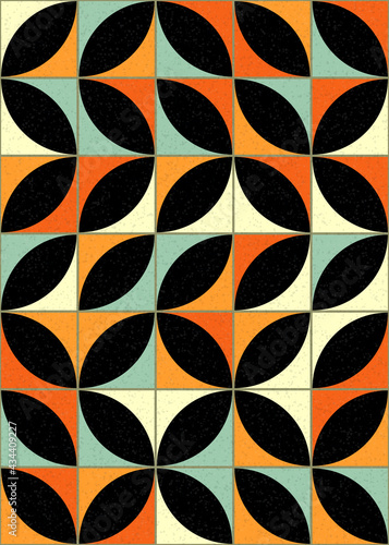 Abstract Geometric Pattern generative computational art illustration