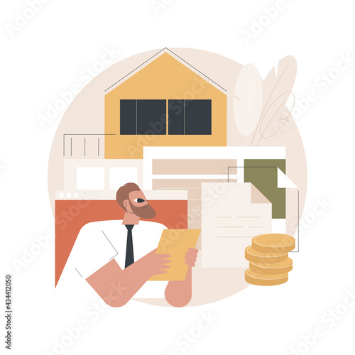 Estate planning abstract concept vector illustration. Real estate assets control, keep documents in order, trust account, attorney advise, life insurance, personal possession abstract metaphor.