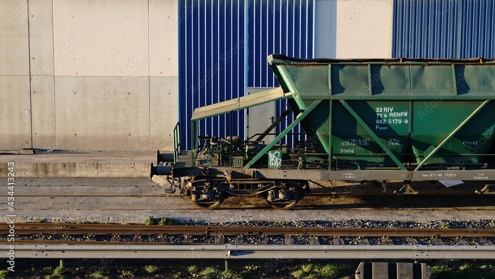 grain cart train in industrial environment grain cart train in industrial environment
