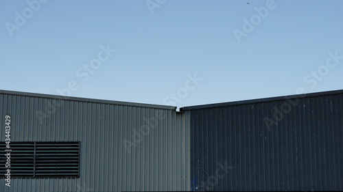 roof of industrial buildings facades