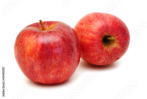 Fresh red apples isolated on white background 