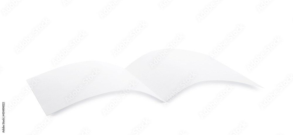 Blank paper brochure isolated on white. Mockup for design Blank paper brochure isolated on white. Mockup for design