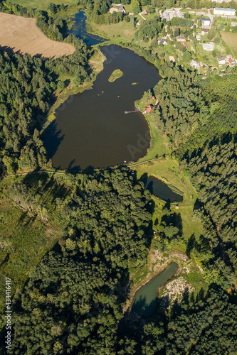 Aerial view of Priedaine village, Kurmale, Latvia. photo