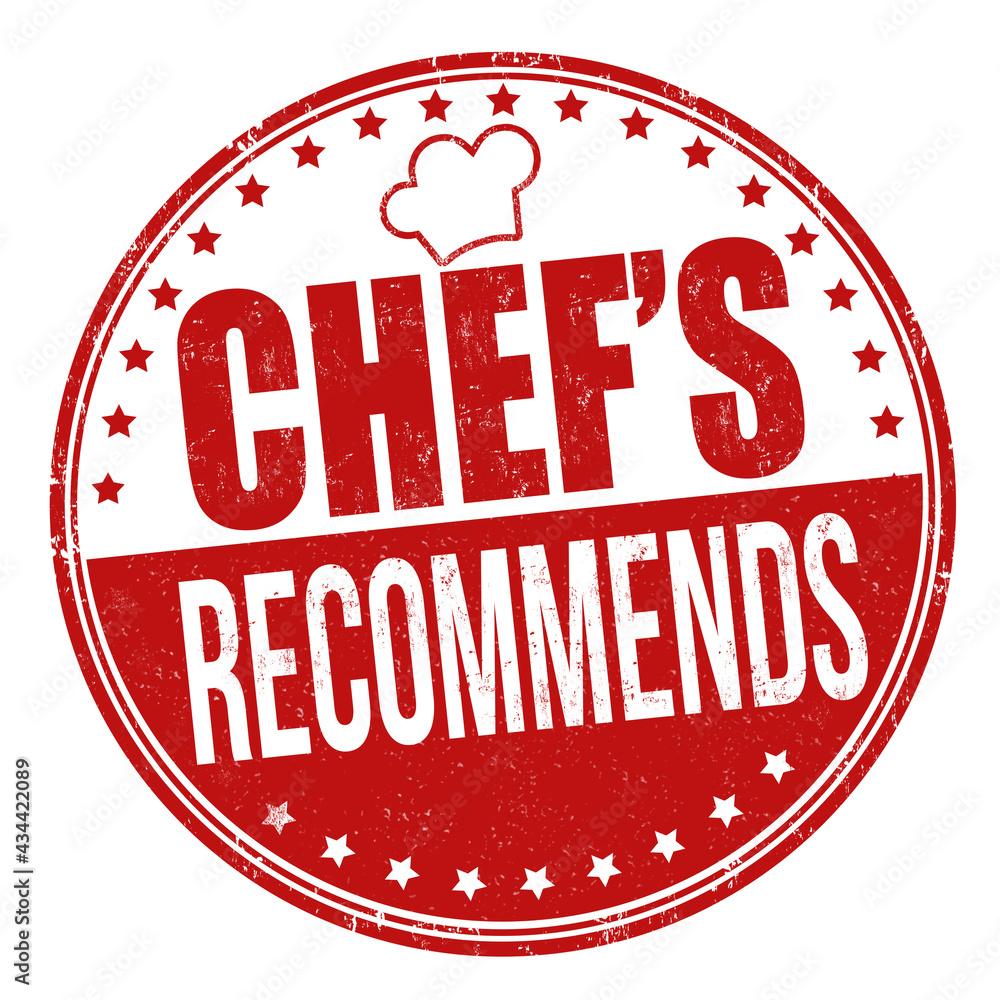 Chef's recommends grunge rubber stamp Chef's recommends grunge rubber stamp
