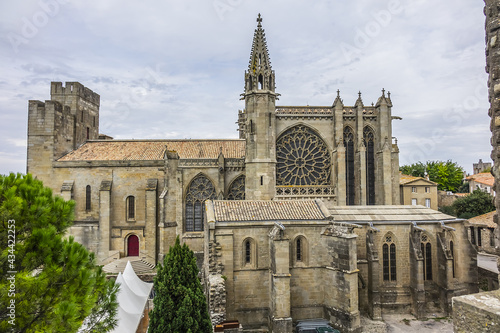 Roman Catholic minor Basilica of Saints Nazarius and Celsus in Carcassonne, France. Basilica of Saints Nazarius and Celsus is "Jewel of the City" (XIth-XIVth century).