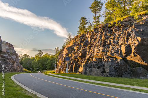 Rock cut on Forbes Hill Road, Huntsville, Ontario photo