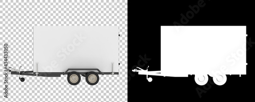 Bilde på lerret Cargo trailer isolated on background with mask