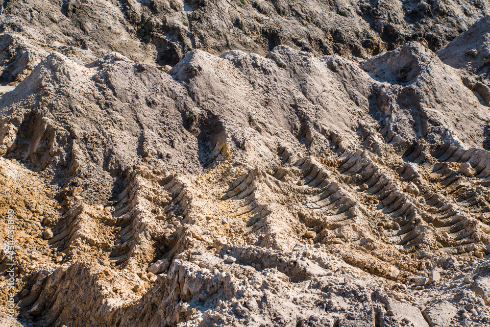 Sand texture in an industrial quarry Sand texture in an industrial quarry