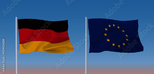 EUとドイツの旗