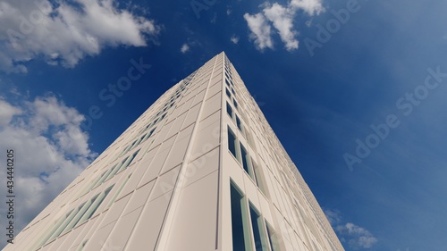 building against blue sky