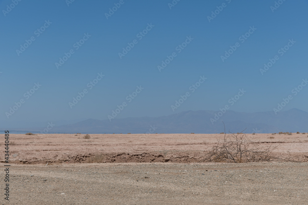 Desert near Bombay Beach at the eastern shore of Salton Sea, Southern California