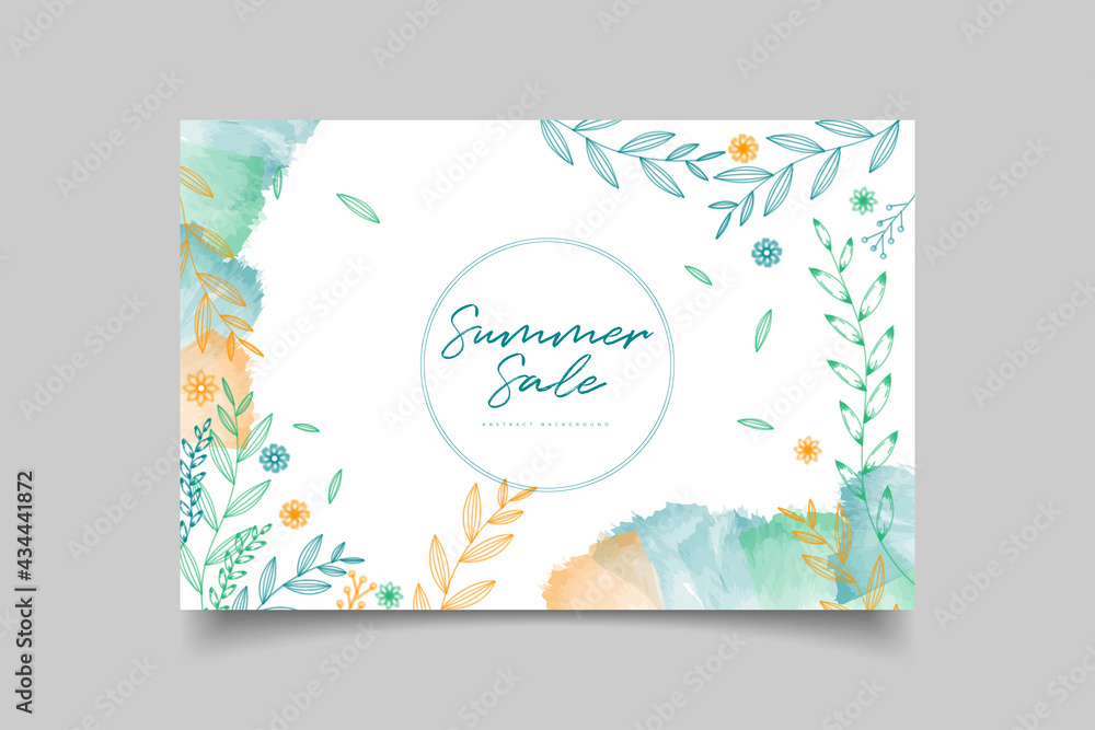 summer sale abstract banner