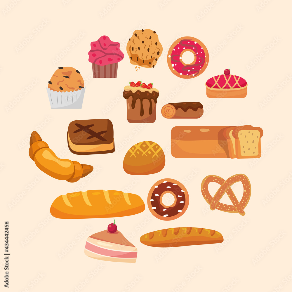 sixteen bakery icons sixteen bakery icons