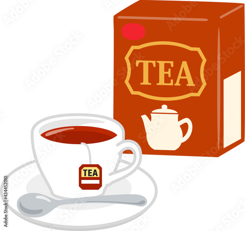 カップに入ったティーバッグの紅茶