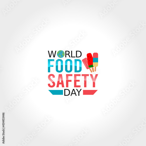 vector graphic of world food safety day good for world food safety day celebration. flat design. flyer design.flat illustration.