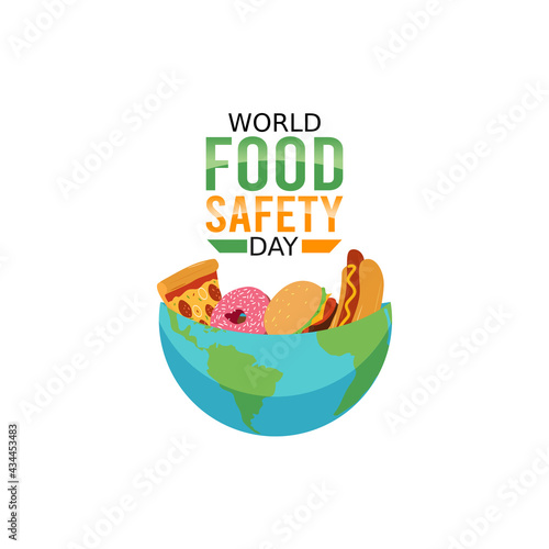 vector graphic of world food safety day good for world food safety day celebration. flat design. flyer design.flat illustration.