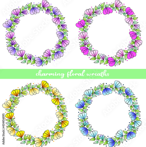Charming floral wreaths