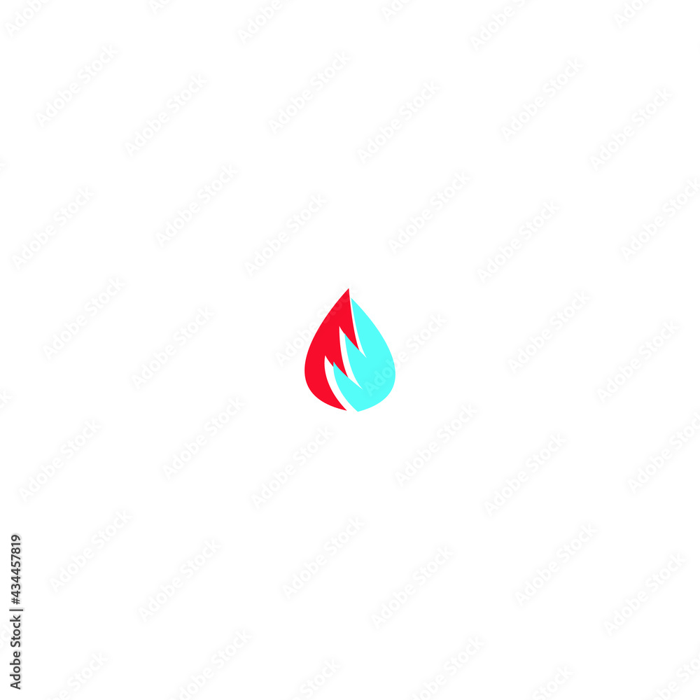 fire and water vector logo design fire and water vector logo design