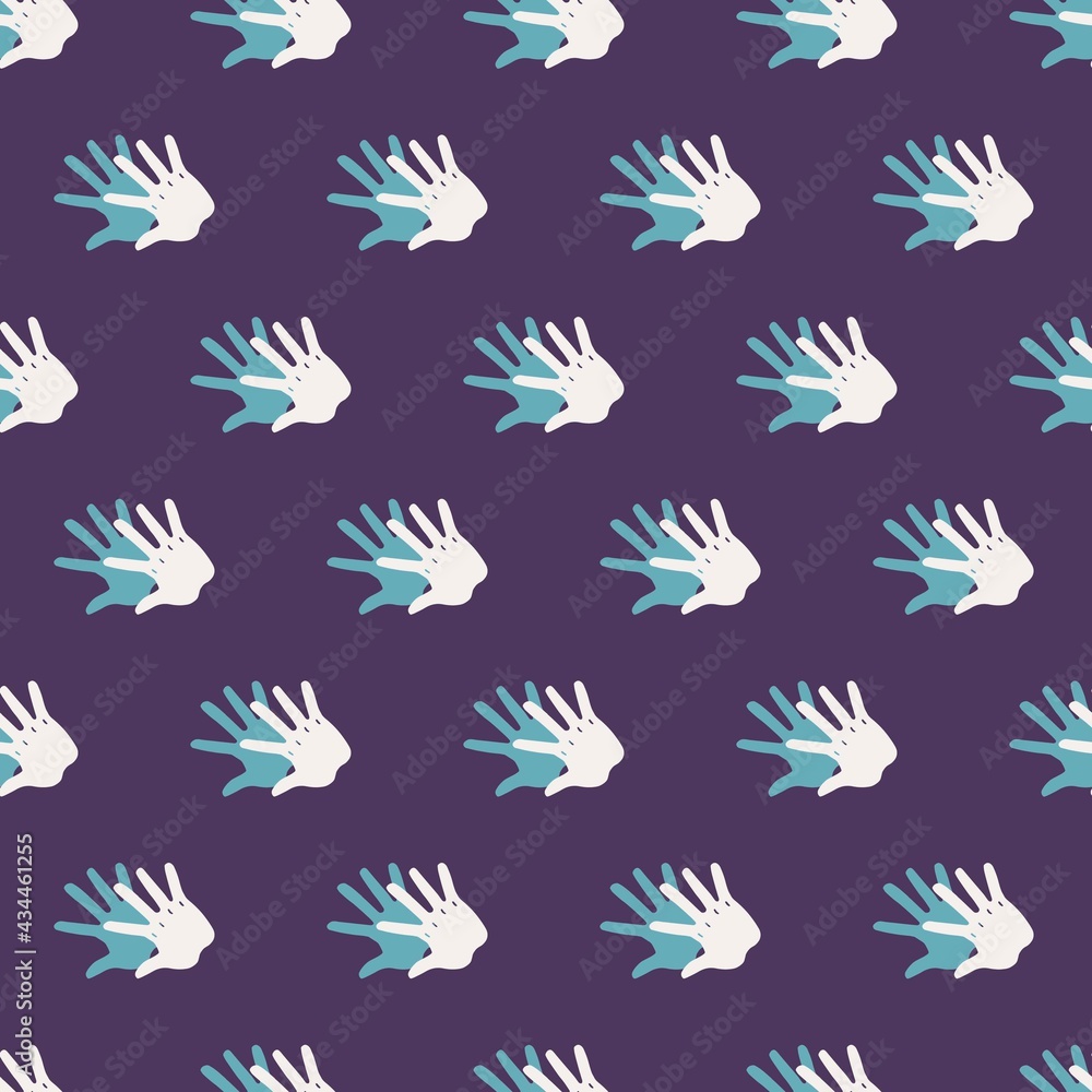 Seamless Pattern with High Five Hands Vector Graphic Silhouette Seamless Pattern with High Five Hands Vector Graphic Silhouette