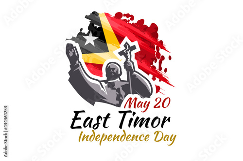 May 20 Independence day of East Timor vector illustration. Suitable for greeting card, poster and banner.