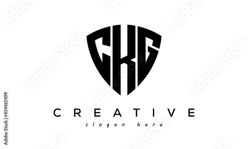 CKG letter creative logo with shield	 photo