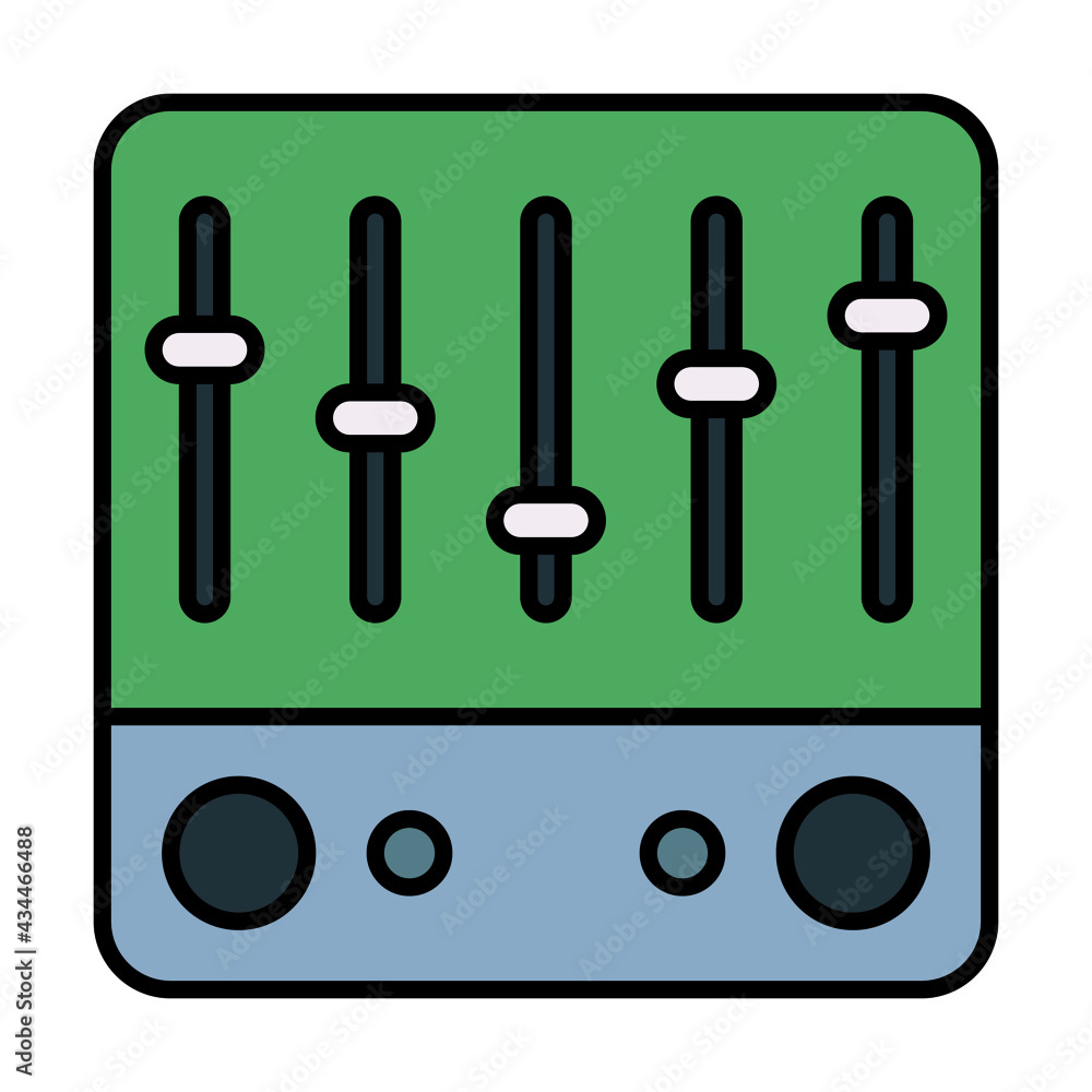 equalizer using soft color and filled line style equalizer using soft color and filled line style