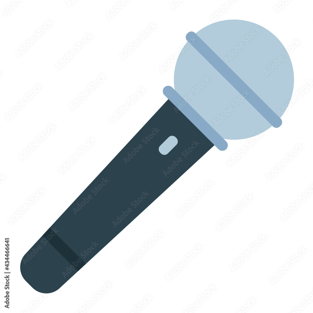microphone using soft color and flat style microphone using soft color and flat style
