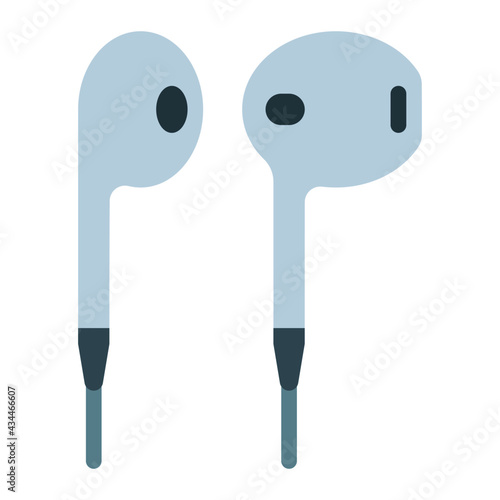 earpods using soft color and flat style