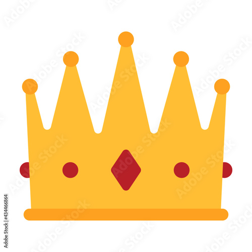 crown using soft color and flat style