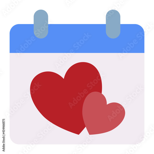 date event using soft color and flat style