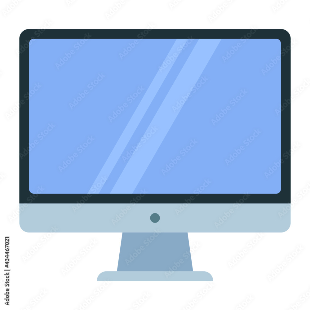 computer using soft color and flat style computer using soft color and flat style