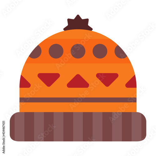 wear beanie in autumn using soft color and flat style