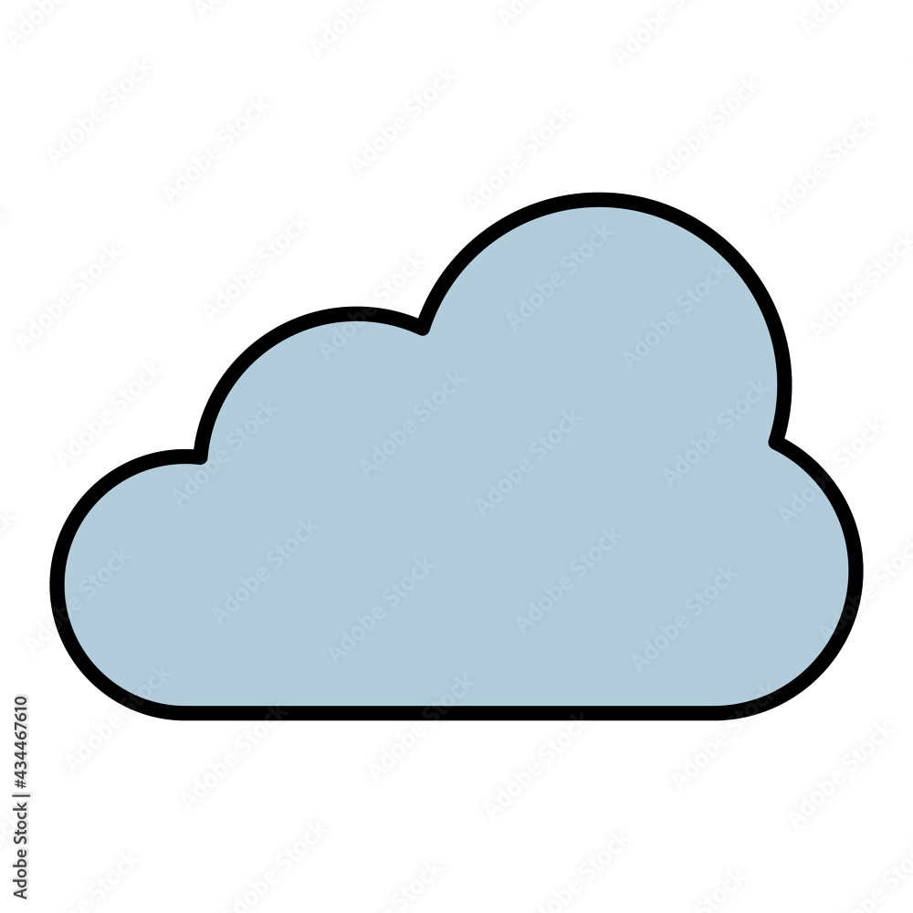 cloud weather using soft color and filled line style cloud weather using soft color and filled line style