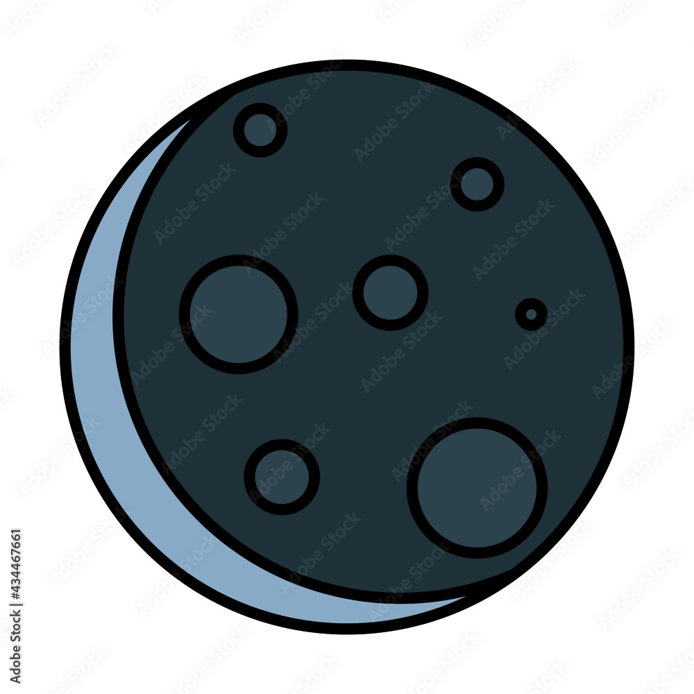 lunar eclipse process using soft color and filled line style lunar eclipse process using soft color and filled line style