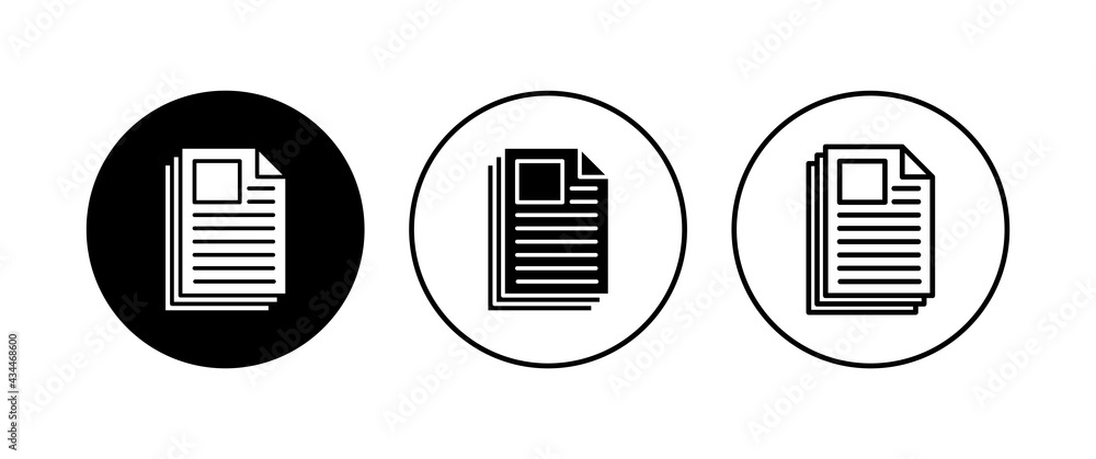 Newspaper icon set. news paper vector sign Newspaper icon set. news paper vector sign