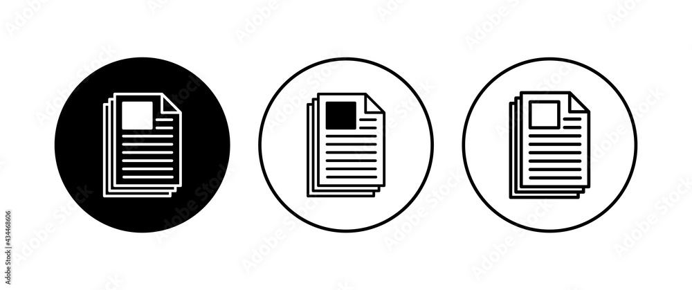 Newspaper icon set. news paper vector sign Newspaper icon set. news paper vector sign