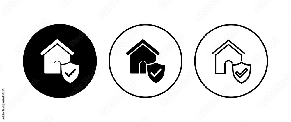 House insurance icon set. house protection icon. House insurance icon set. house protection icon.
