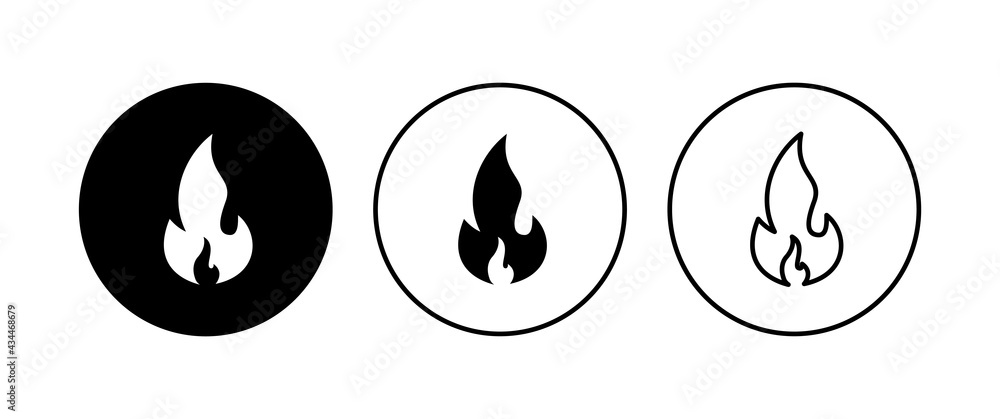 Fire icon set. fire vector icon Fire icon set. fire vector icon