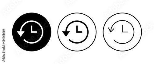 History icon set. recent event history