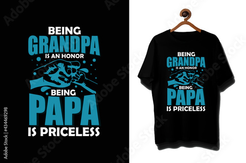 Grandpa typography shirt /  Grandfather tshirt design for men and women / World grandpa day / happy fathers day shirt