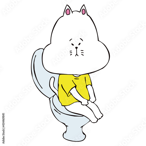 トイレしてる猫