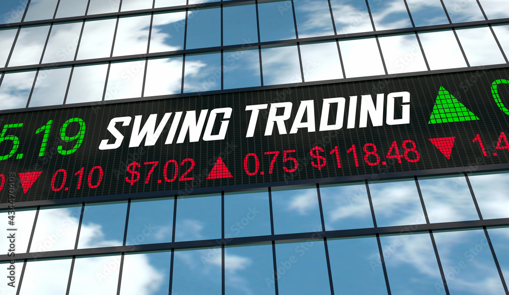 Swing Trading Overnight Buy Sell Stocks Investment Trader 3d Illustration Swing Trading Overnight Buy Sell Stocks Investment Trader 3d Illustration