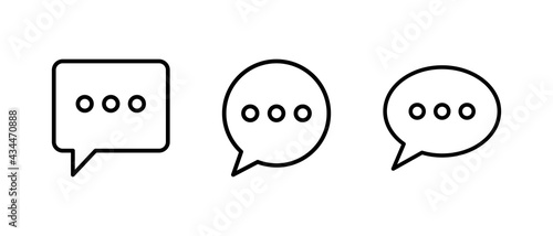 Chat icon set, speech bubble icon vector 